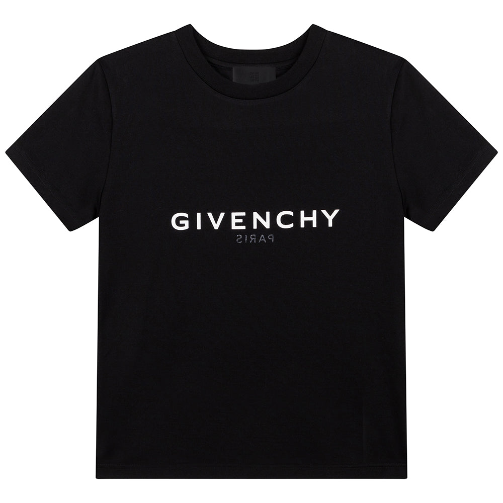 Givenchy Boys Reverse Logo T-shirt Black 10Y