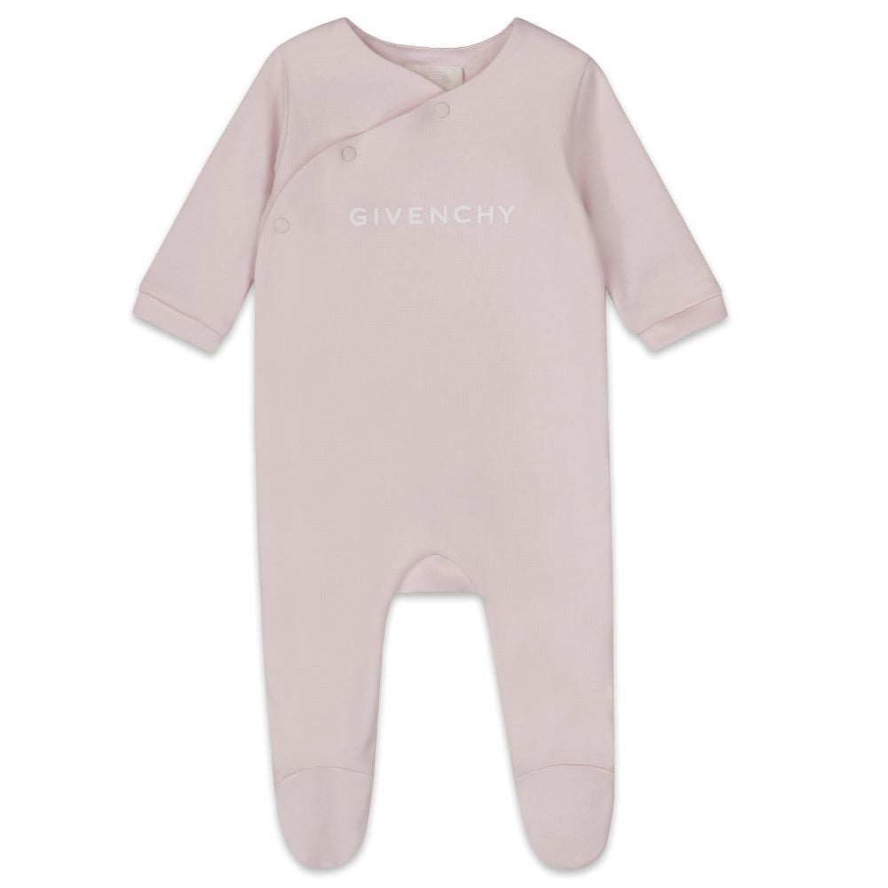 Givenchy Baby Girls Logo Babygrow Set Pink 3M