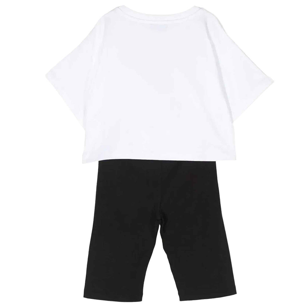 Moschino Girls T-shirt & Shorts Set White 8A White/black