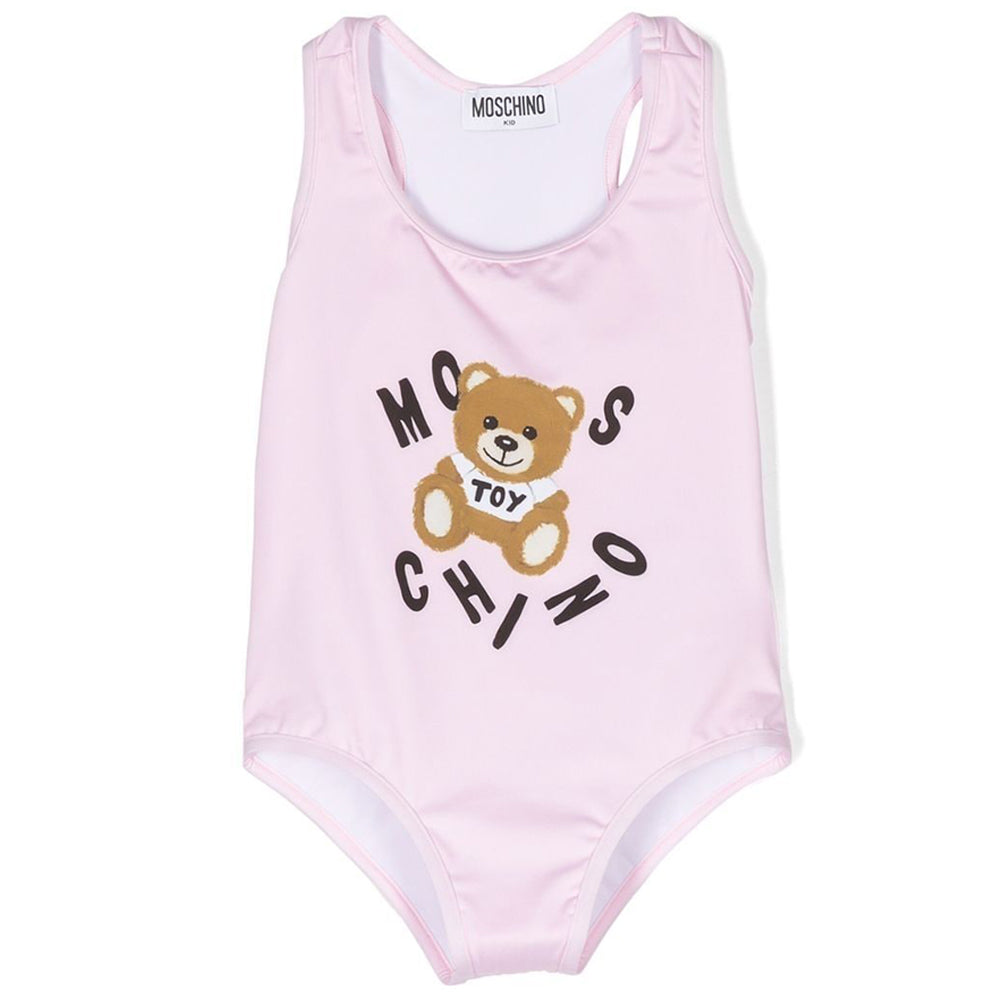 Moschino Girls Teddy Bear Print Swimsuit Pink 8A Sugar Rose -  Moschino kids, HDL00OLKA00 50209