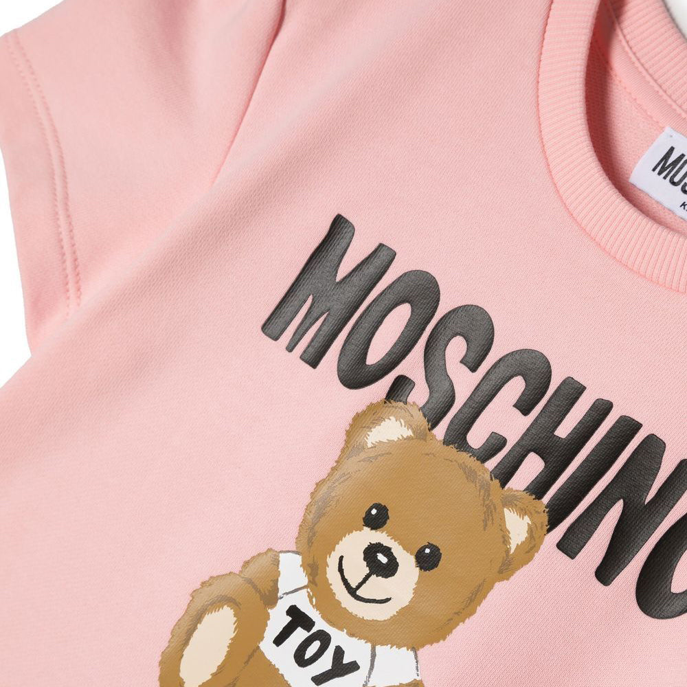 Moschino Girls Teddy Bear Dress Pink 10A Sugar Rose