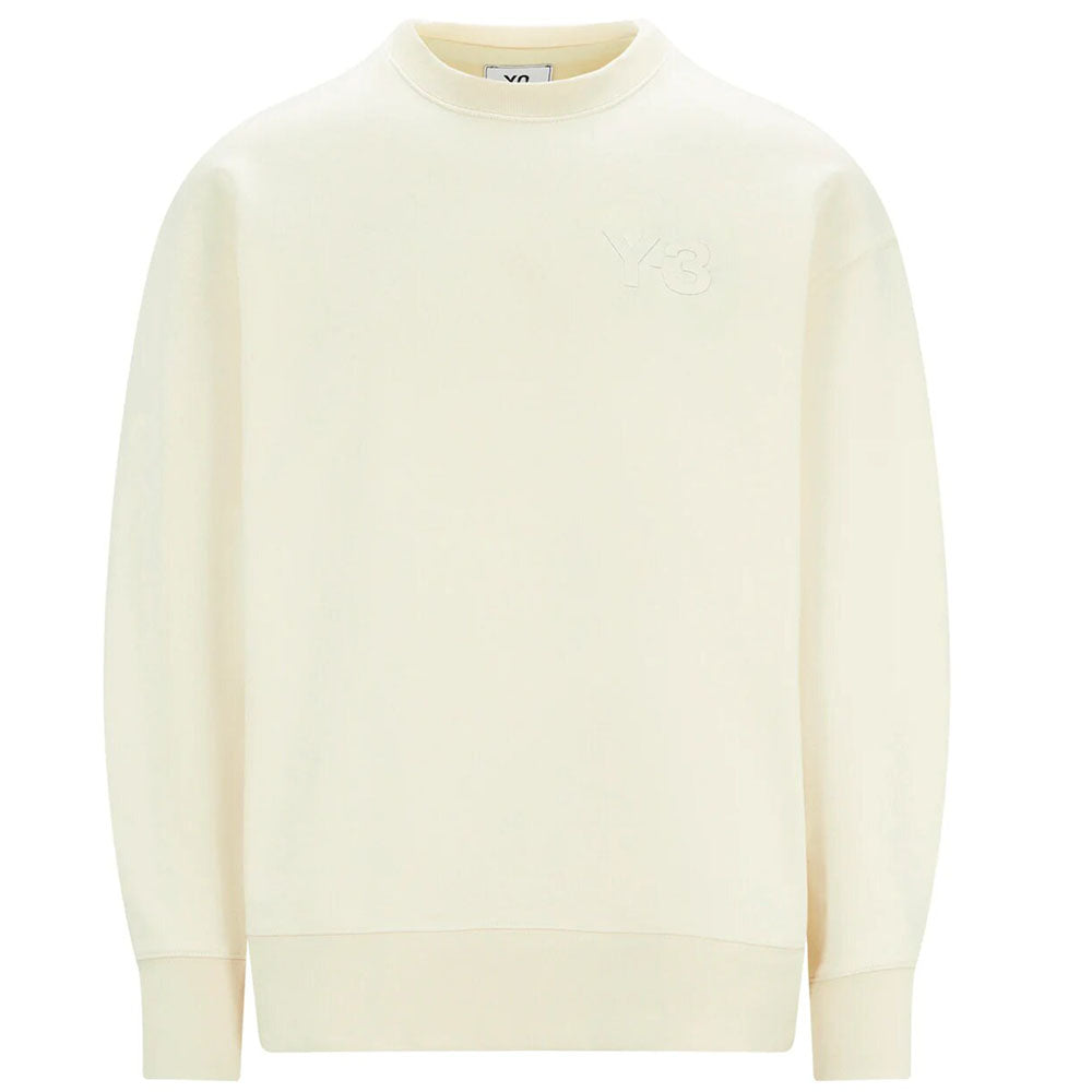 Y-3 Mens Chest Logo Sweater Cream XL