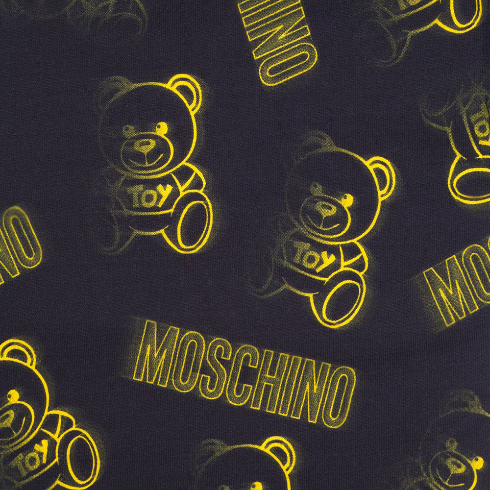 Moschino Boys Blurred Effect T-shirt Black 4A TOY Dots