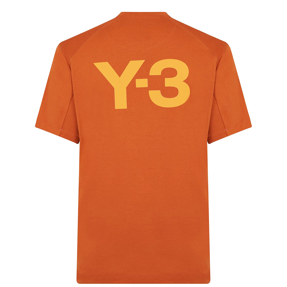 Y-3 Mens Back Logo T-shirt Orange S