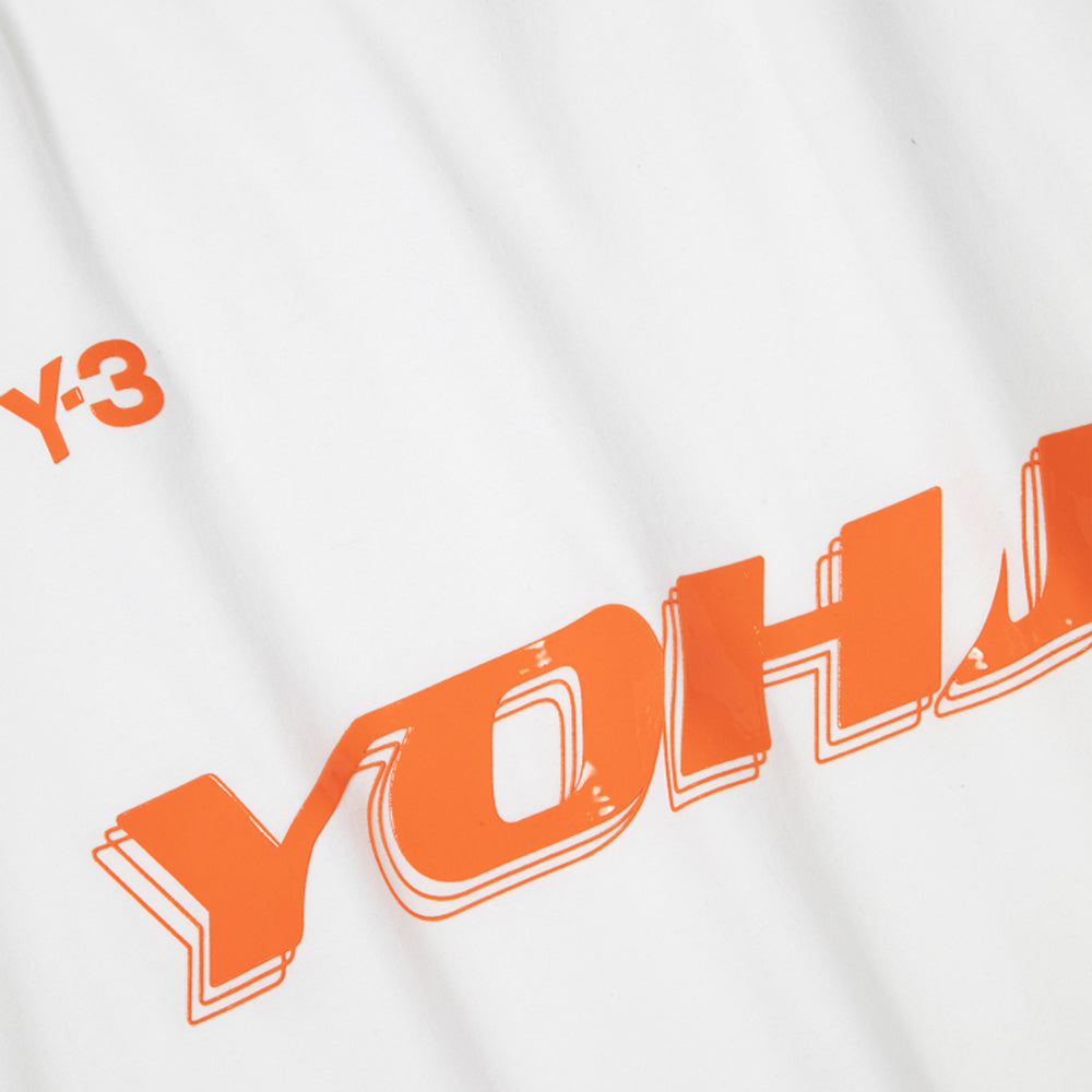 Y-3 Mens Graphic Print T-shirt White L