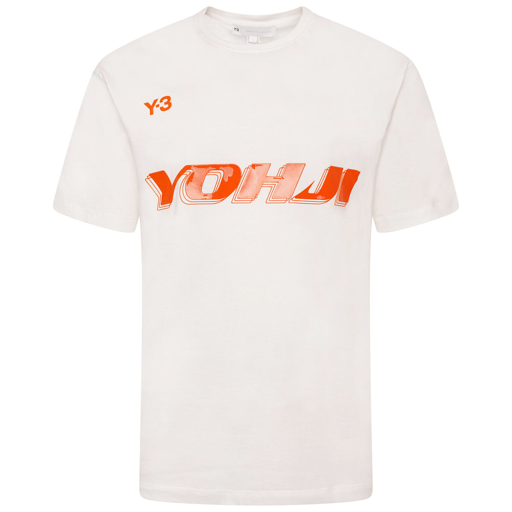 Y-3 Mens Graphic Print T-shirt White L