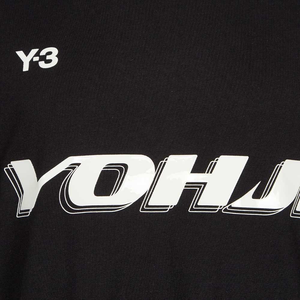 Y-3 Mens Graphic Print T-shirt Black M