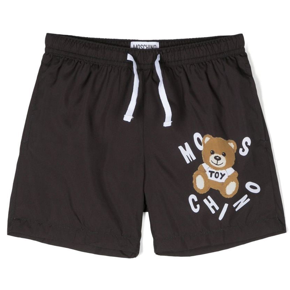 Moschino Boys Teddy Bear Print Swim Shorts Black 8A