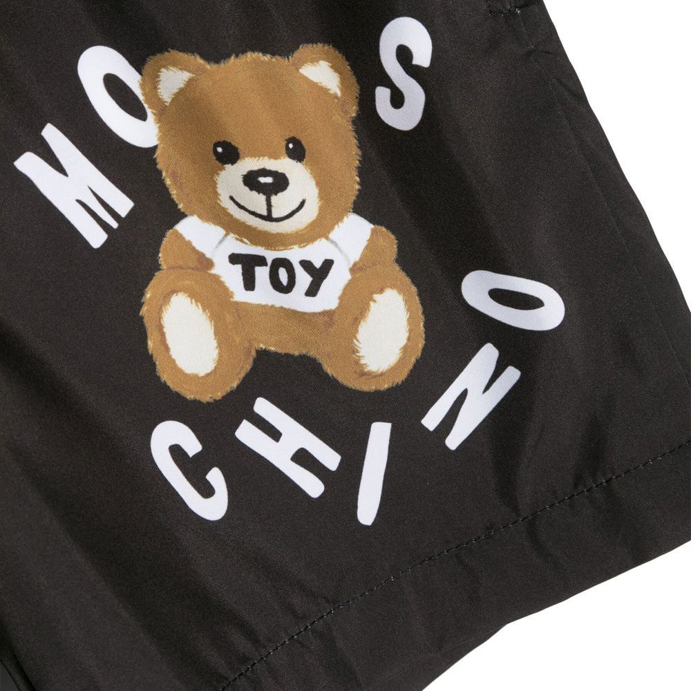 Moschino Boys Teddy Bear Print Swim Shorts Black 8A