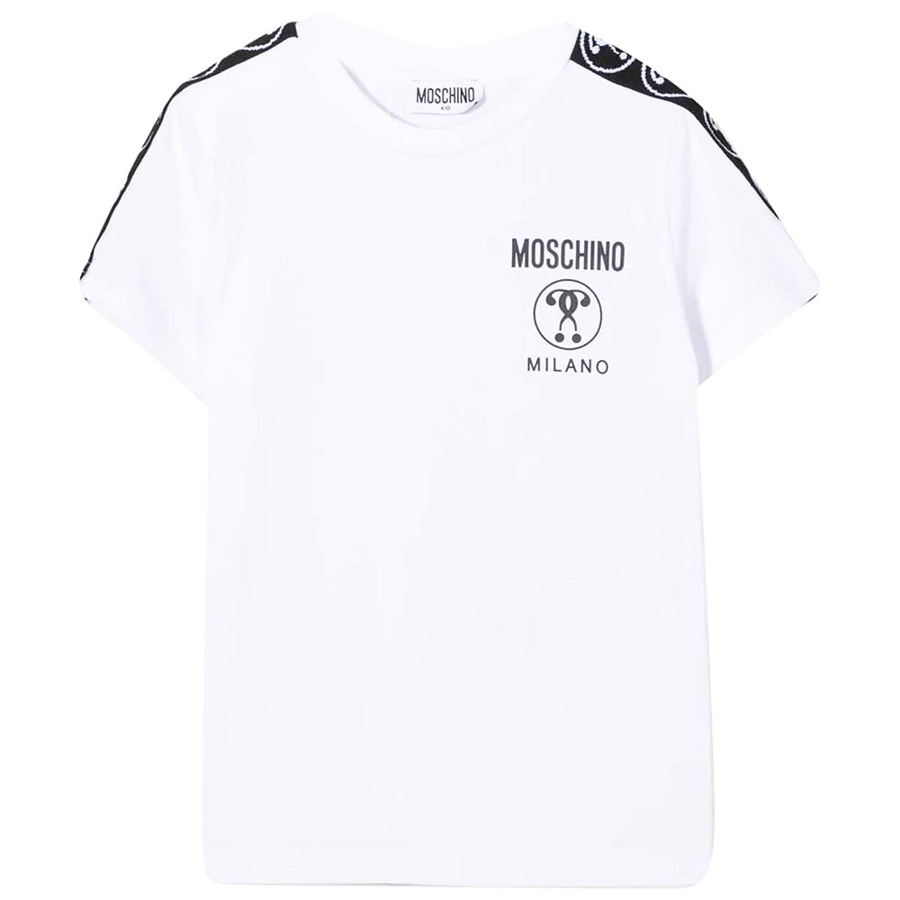 Moschino Unisex Kids Logo T-shirt White 12Y -  Moschino Kids, HUM03V LBA01 10101 -6