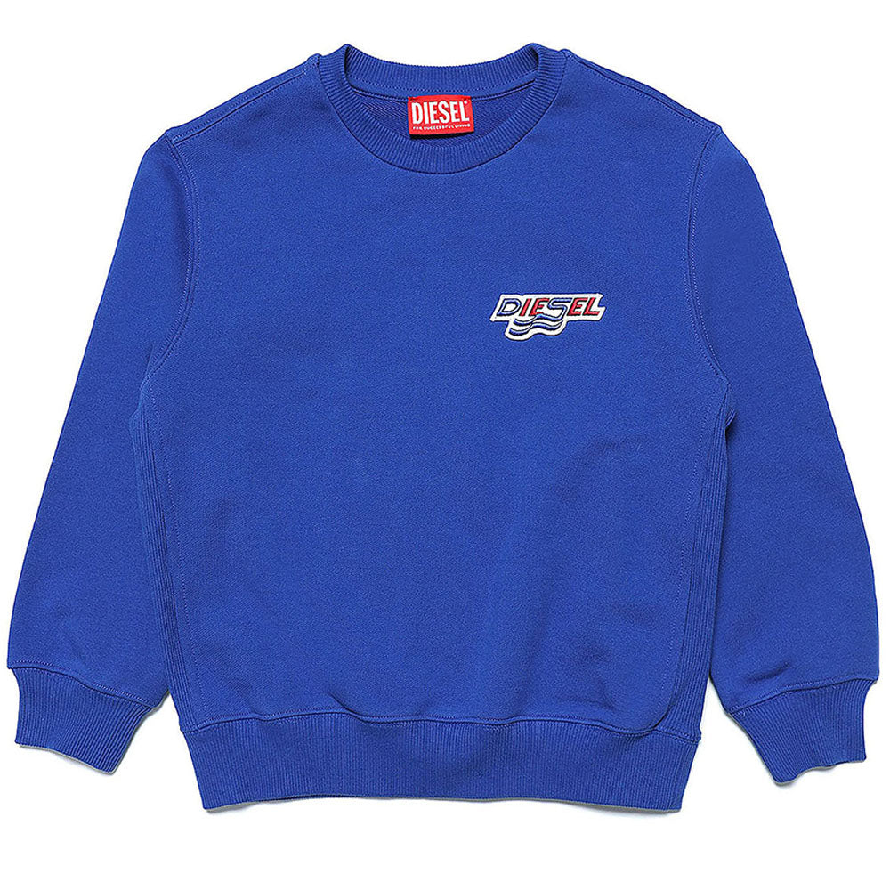 Diesel Boys Logo Print Sweater Blue 10Y BLUE 2024