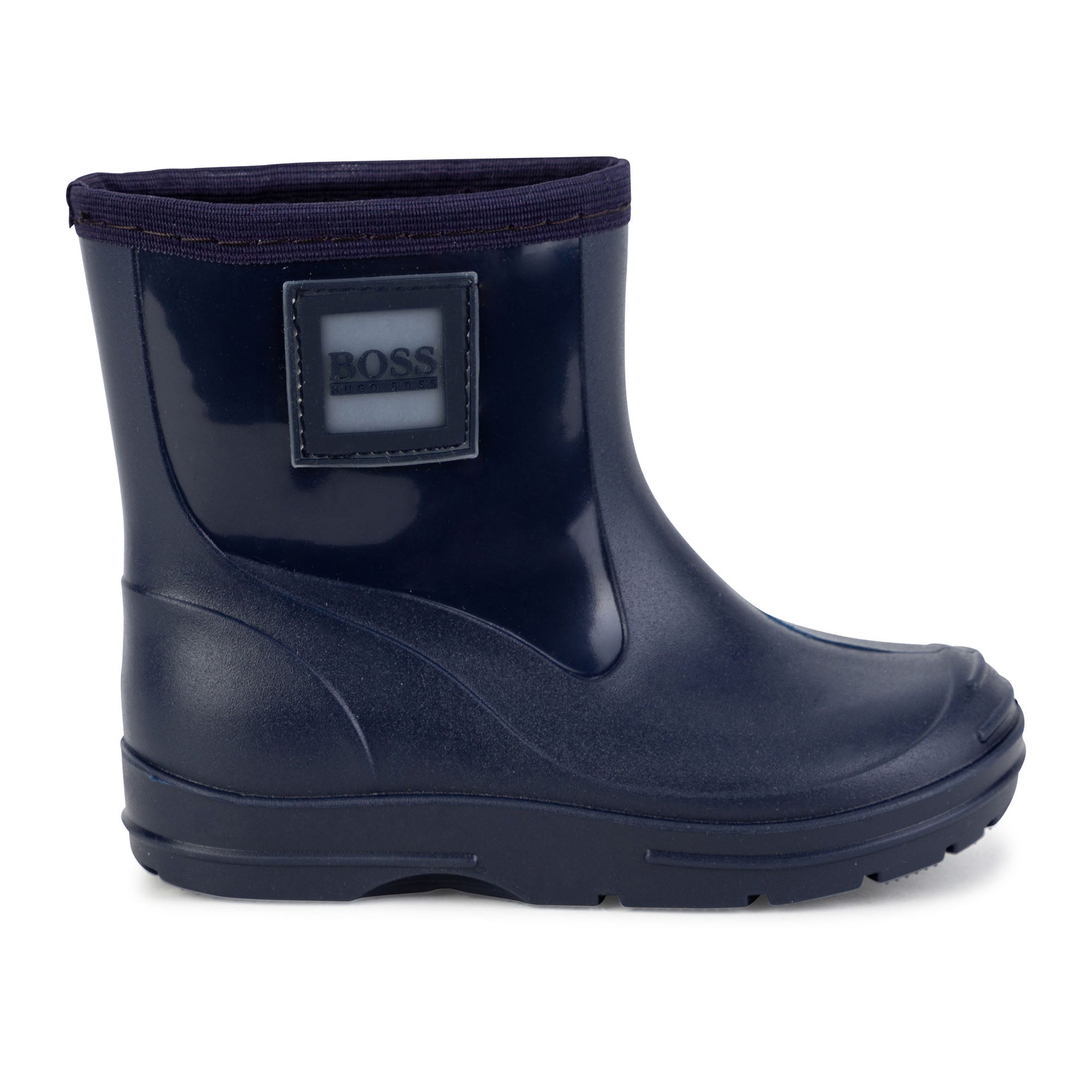 Hugo Boss Boys Navy Blue Logo Rain Boots Eu26