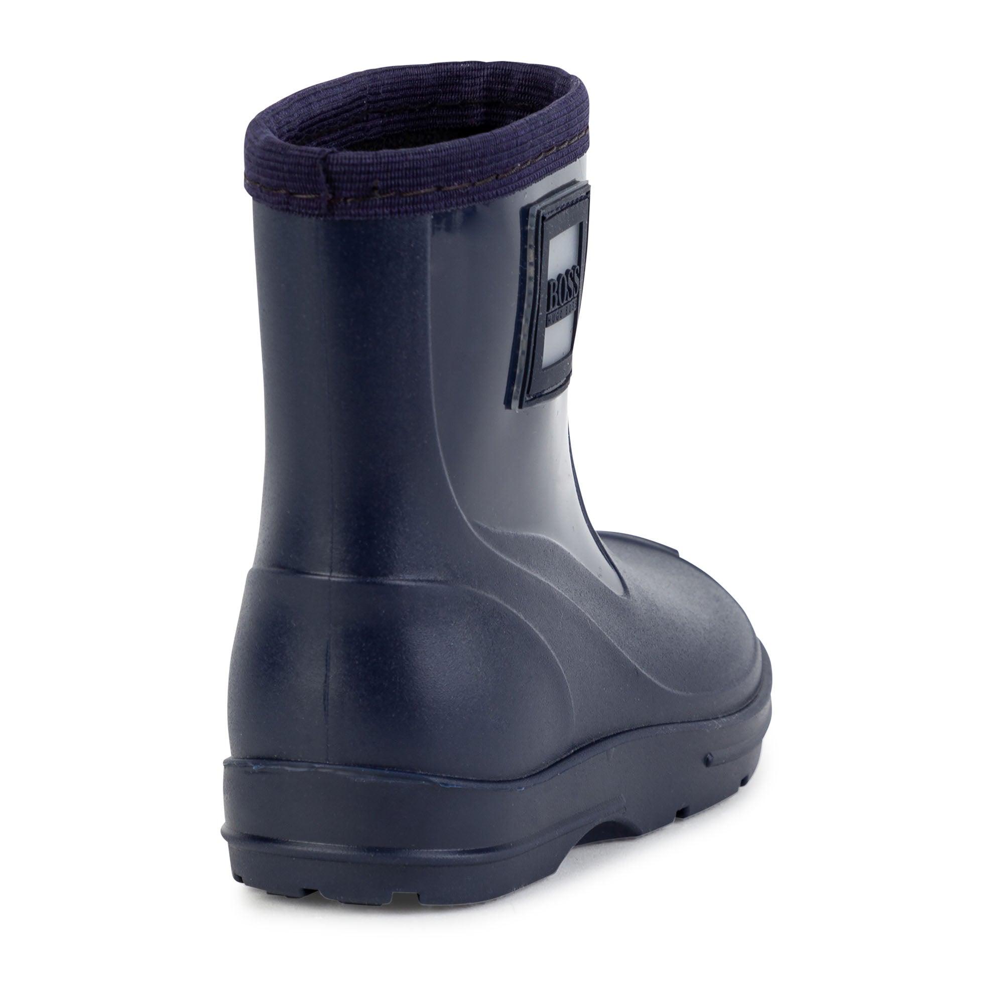 Hugo Boss Boys Navy Blue Logo Rain Boots Eu28