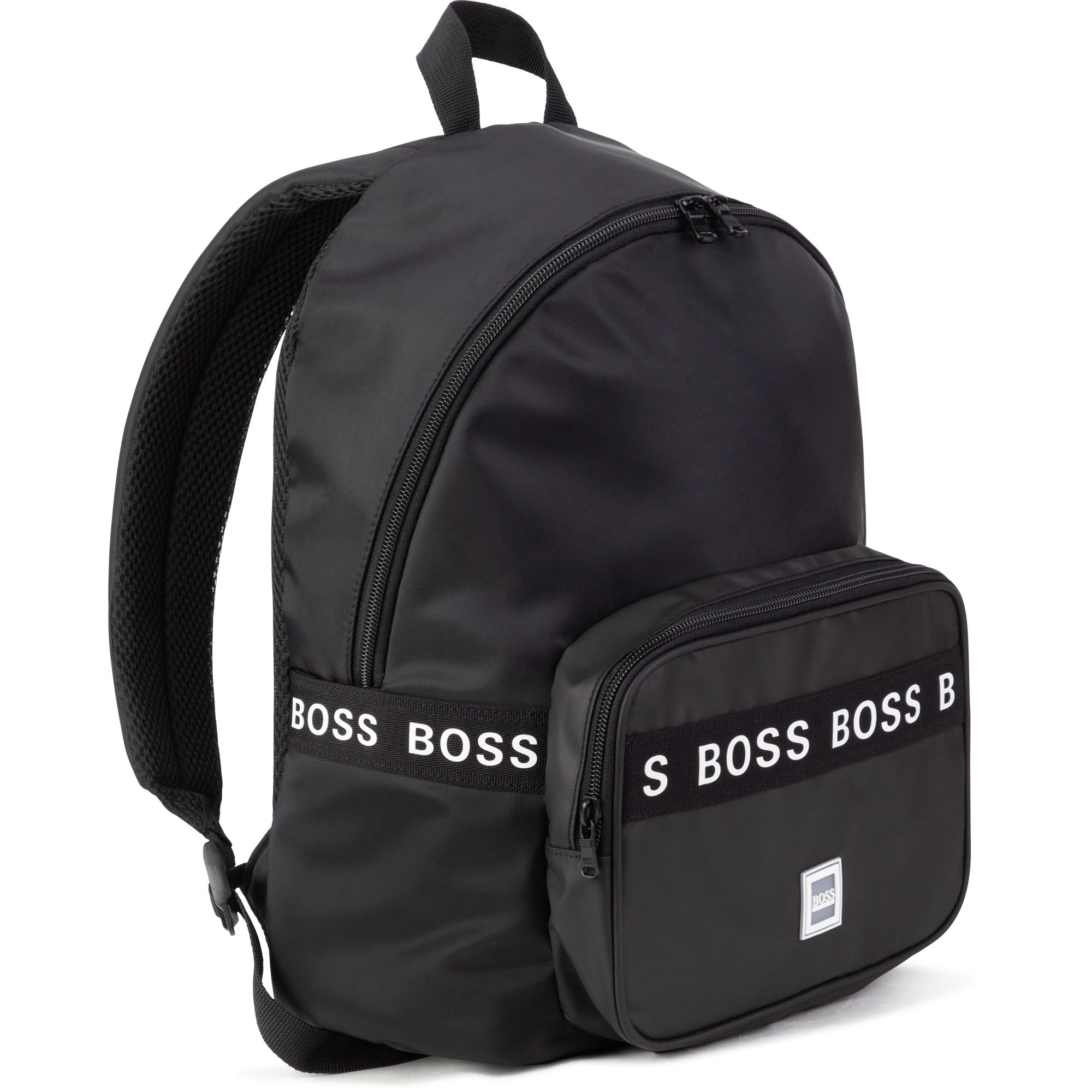 Hugo Boss Boys Black Logo Backpack (38cm) One Size