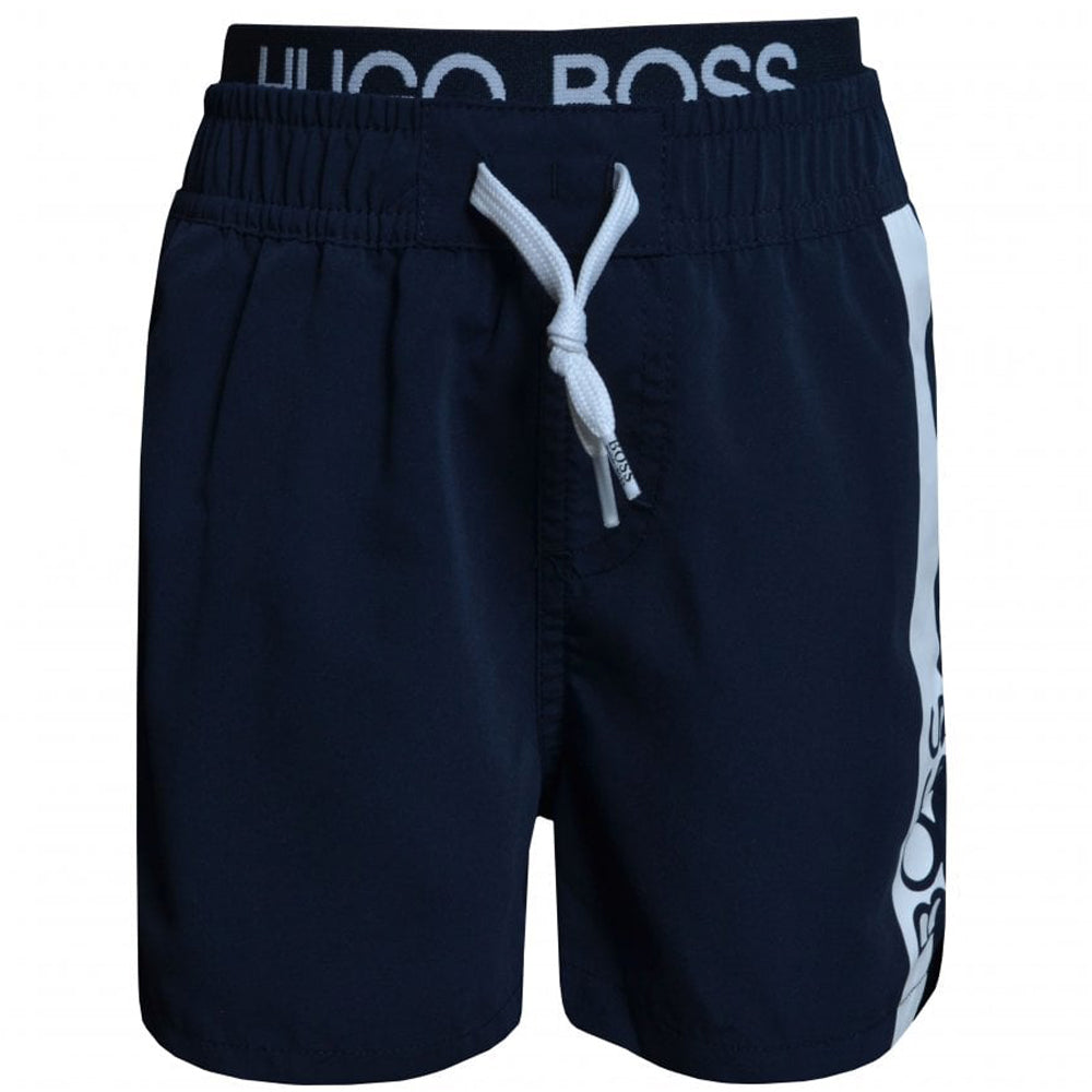 Hugo Boss Boys Waist Logo Swimshorts Blue 12Y