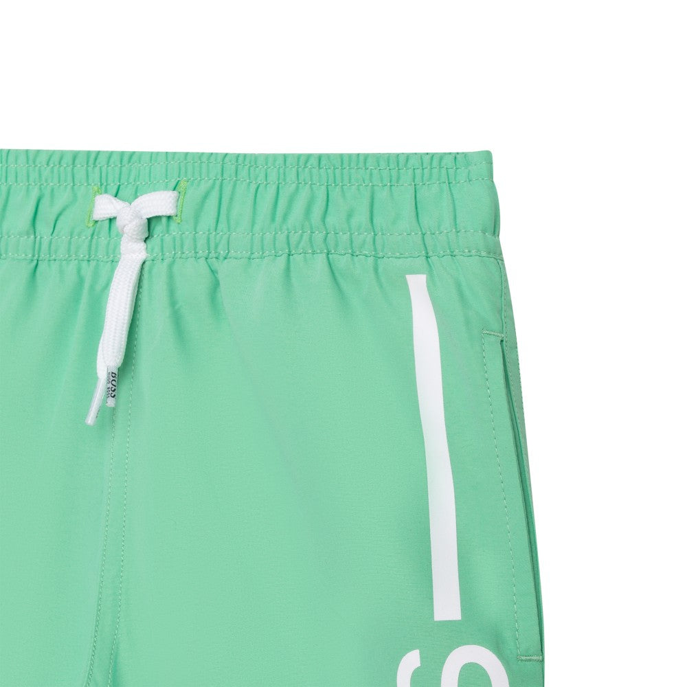 Hugo Boss Boys Logo Swim Shorts Green 10Y
