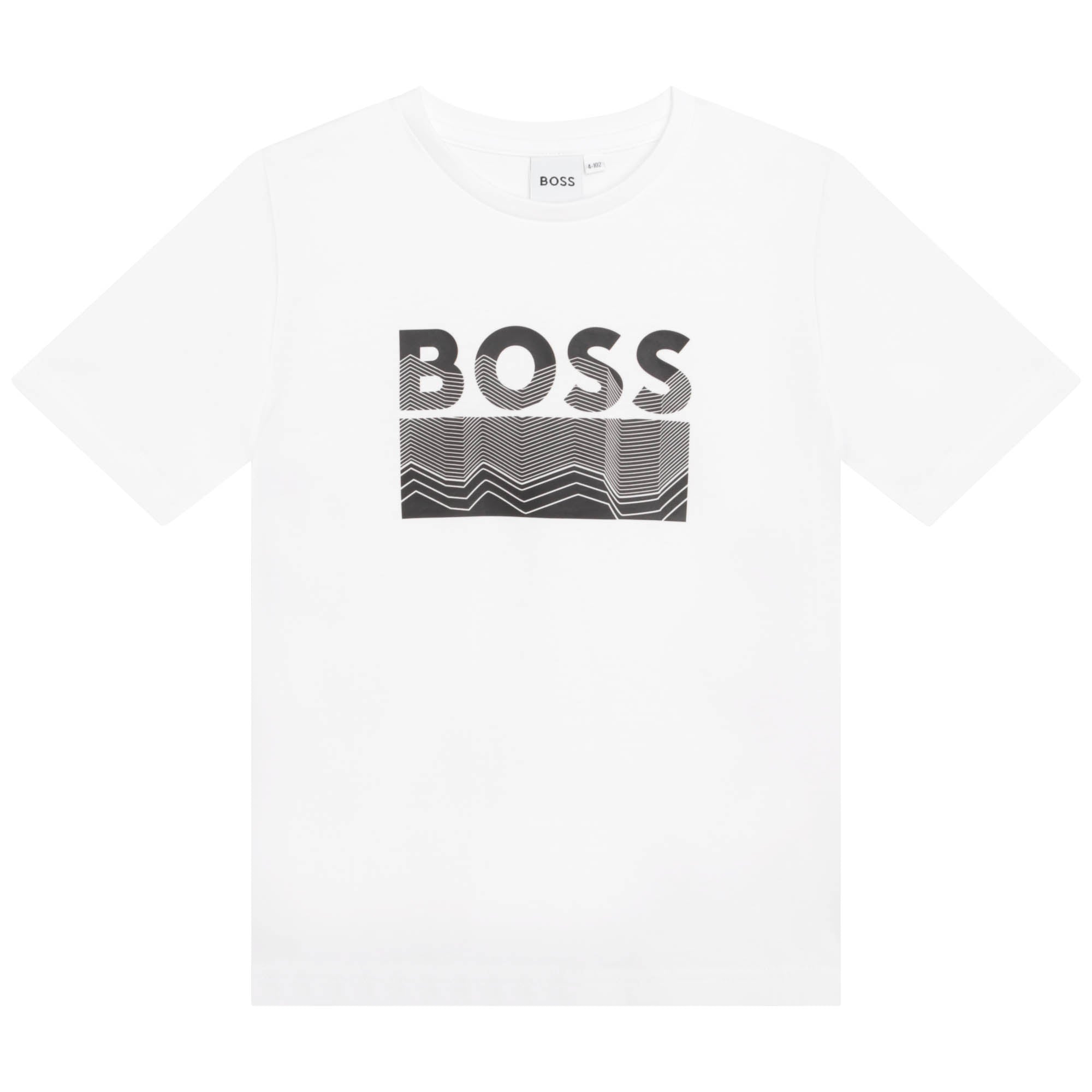 Hugo Boss Boys Logo T-shirt White 12Y