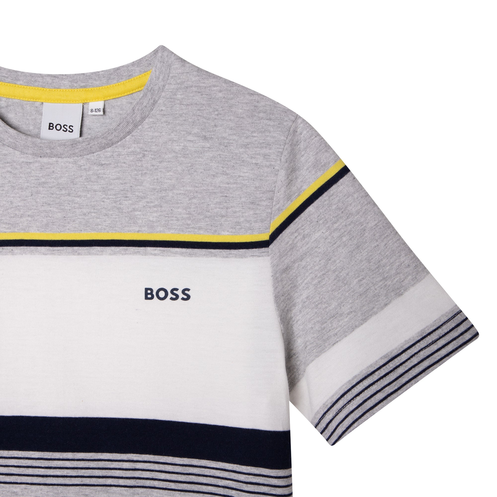 Hugo Boss Boys Chest Logo T Shirt Grey 10Y