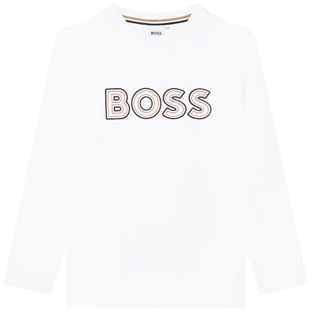 Boss Boys Long Sleeved T-shirt White - 16Y WHITE - 2023 CooperativaShop ✓
