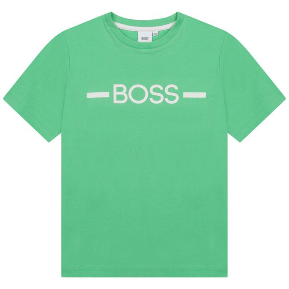 Hugo Boss Boys Logo T-shirt Green 12Y