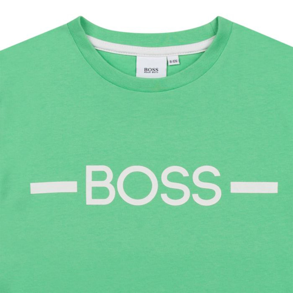 Hugo Boss Boys Logo T-shirt Green 8Y