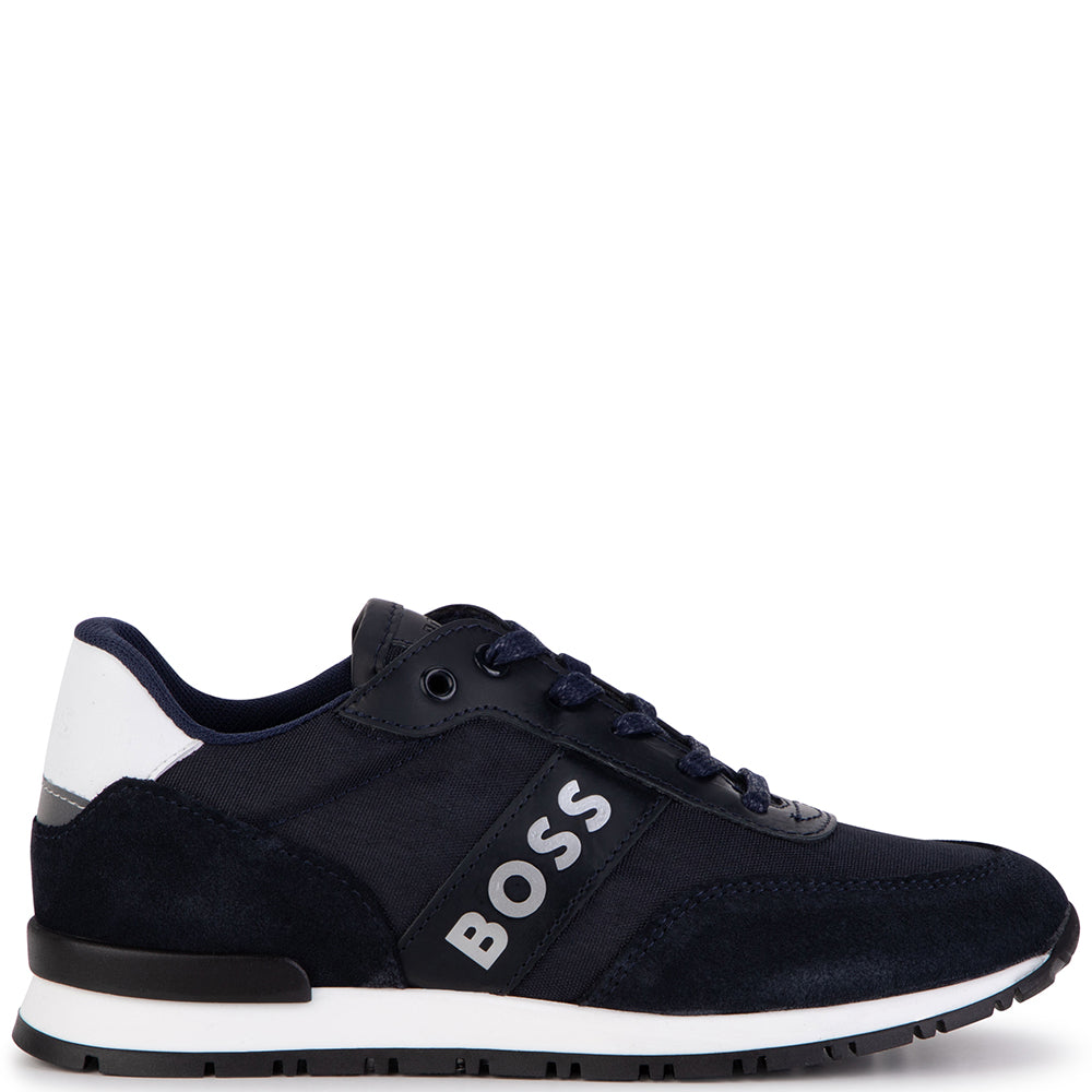 Boss Kids' Lace Up In Navy | ModeSens