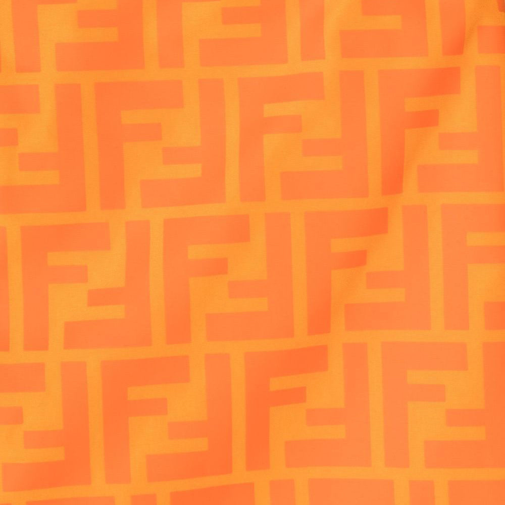 Fendi Girls FF Logo Skirt Orange 10Y
