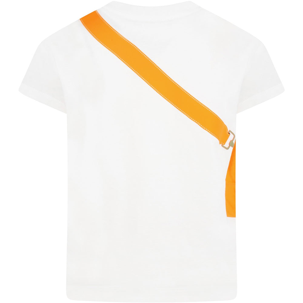 Fendi Girls Purse Print T-shirt White 14Y