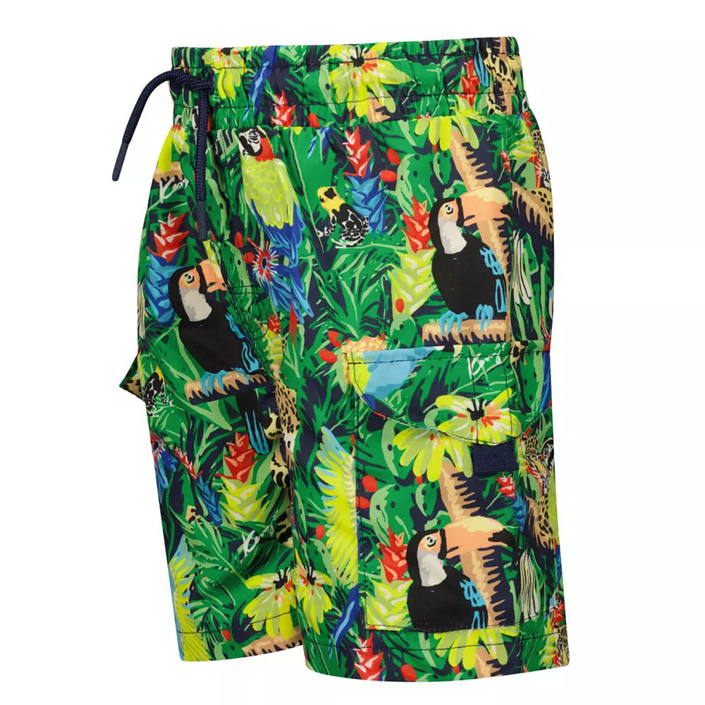 Kenzo Baby Boys Tropical Swim Shorts Green 18M
