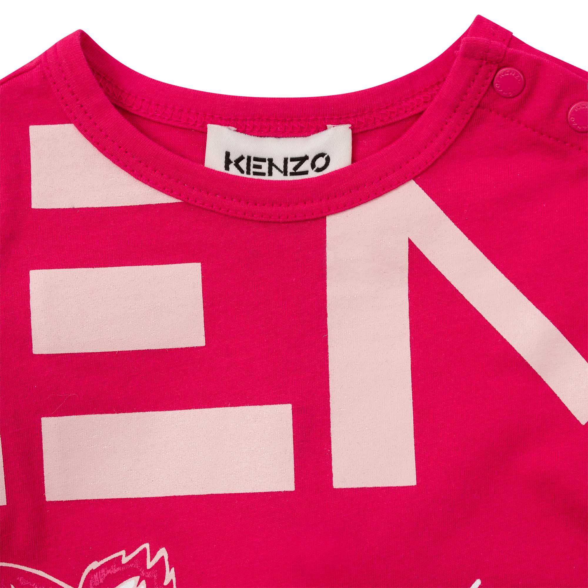 Kenzo Baby Girls Multi Icon Logo T Shirt Red 2Y