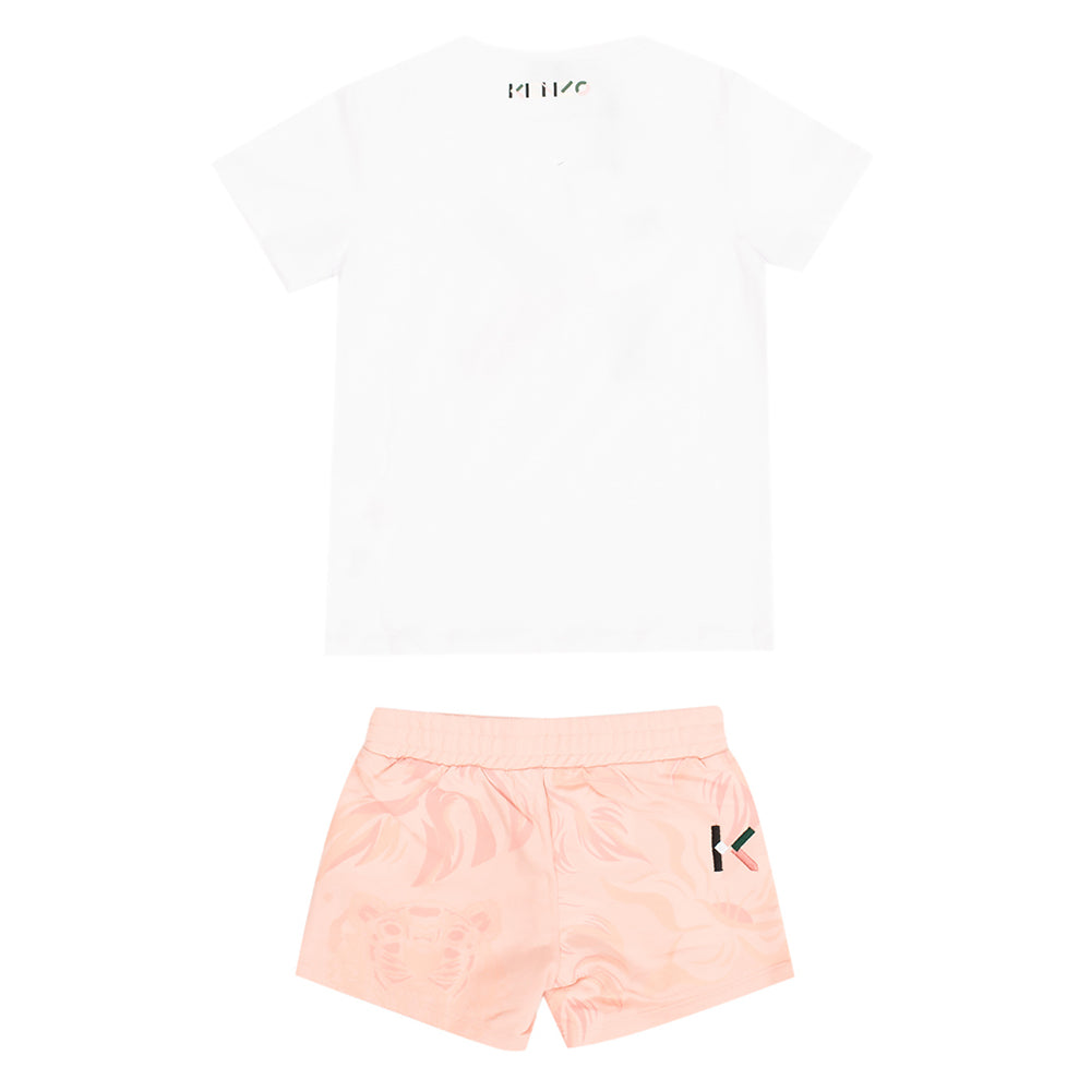 Kenzo Baby Girls T-shirt & Shorts Set White 2Y