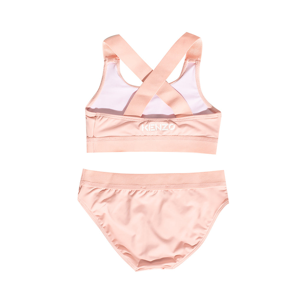 Kenzo Girls Two Piece Swimsuit Pink 14Y