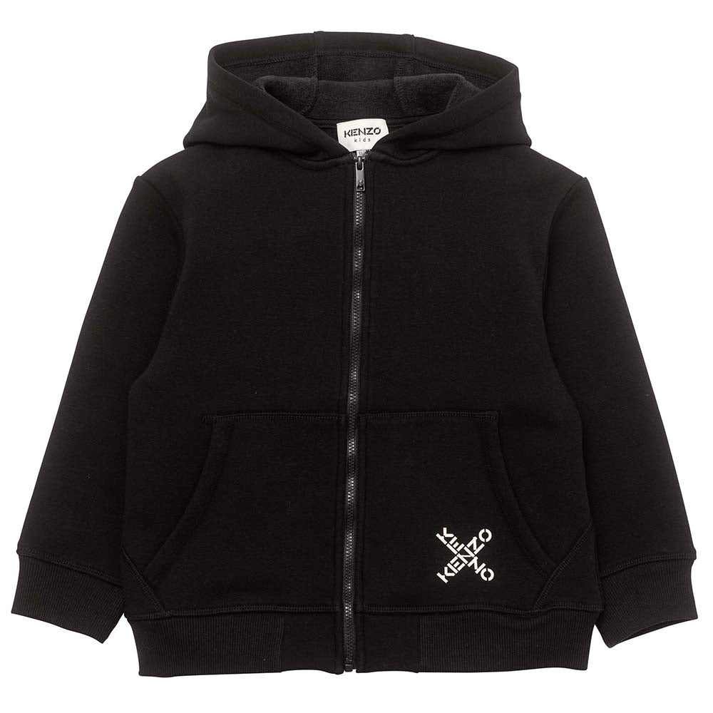 Kenzo Boys Cross Logo Hoodie Black 12A