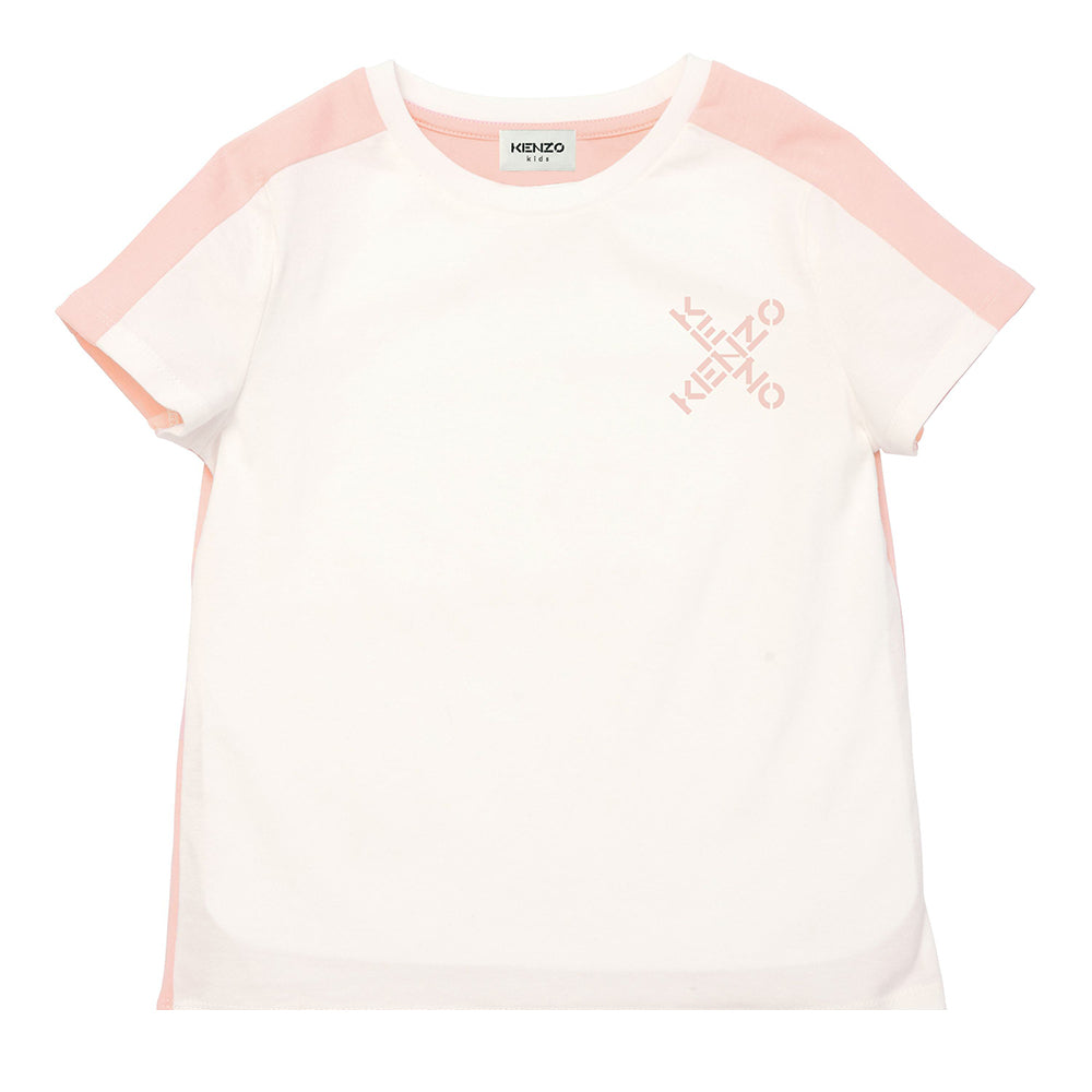 Kenzo Girls Logo Crew Neck T-Shirt Pink - 2Y PINK