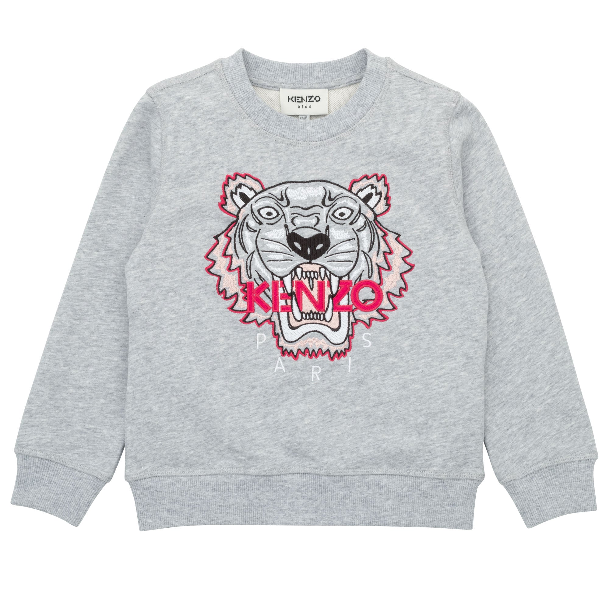 Kenzo Girls Tiger Logo Sweater Grey - 8Y Grey - 2023