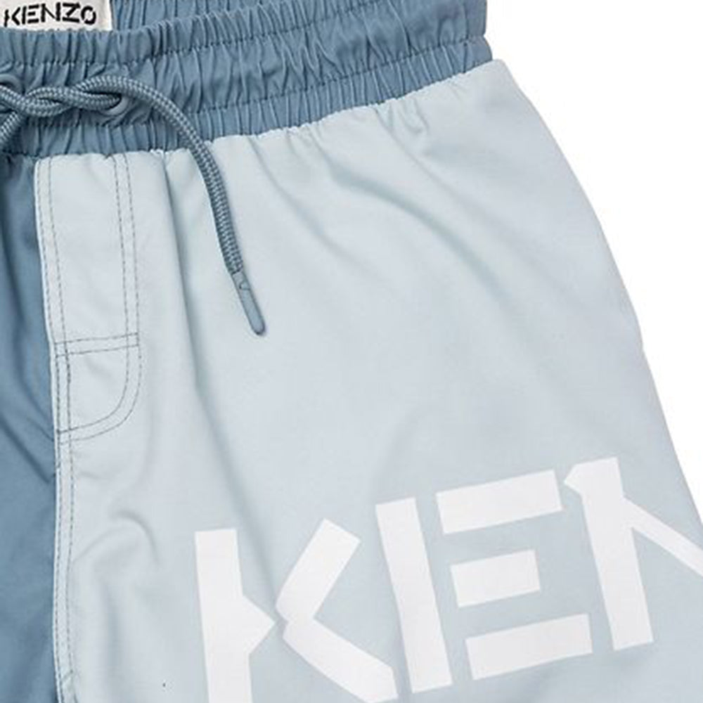 Kenzo Boys Logo Swim Shorts Blue 6Y