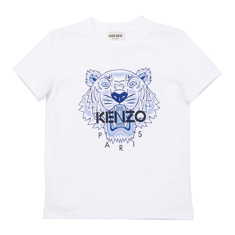 Kenzo Boys Tiger Logo T-Shirt White - 12A WHITE - 2023 ️ CooperativaShop