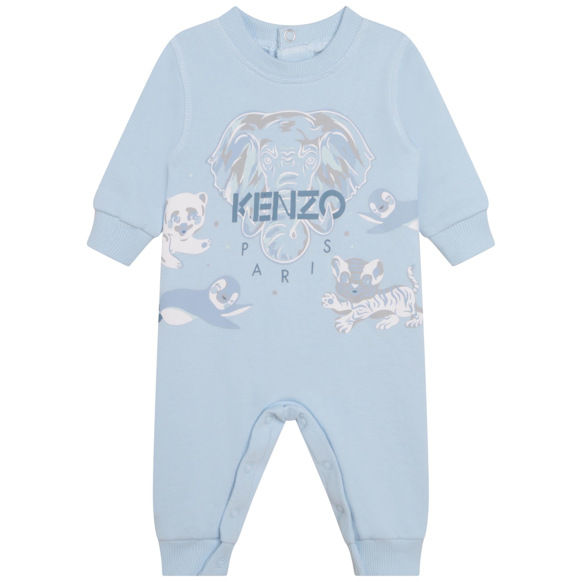 Kenzo Baby Boys Elephant Logo Romper Blue 1M