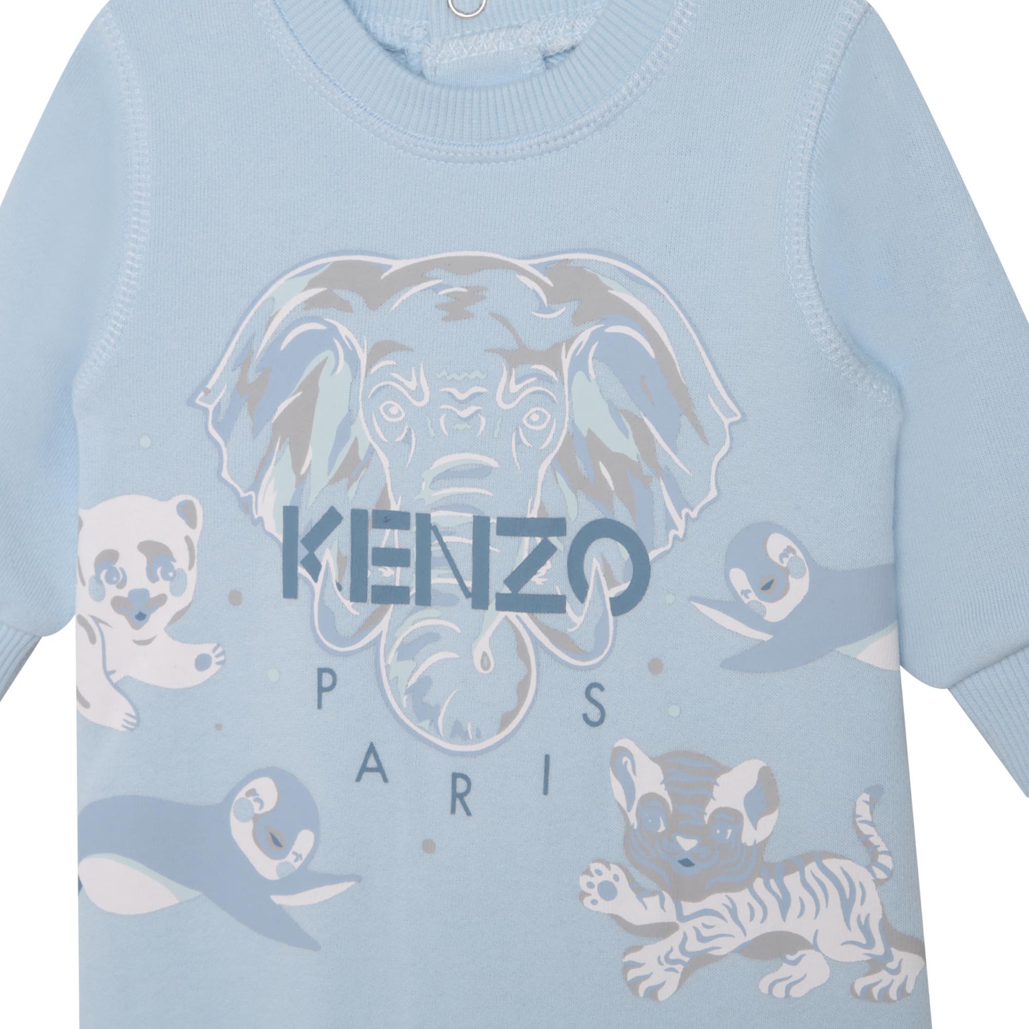 Kenzo Baby Boys Elephant Logo Romper Blue 6M