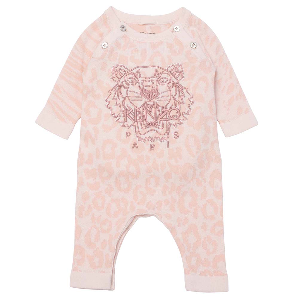 Kenzo Baby Girls Tiger Logo Romper Pink 9M