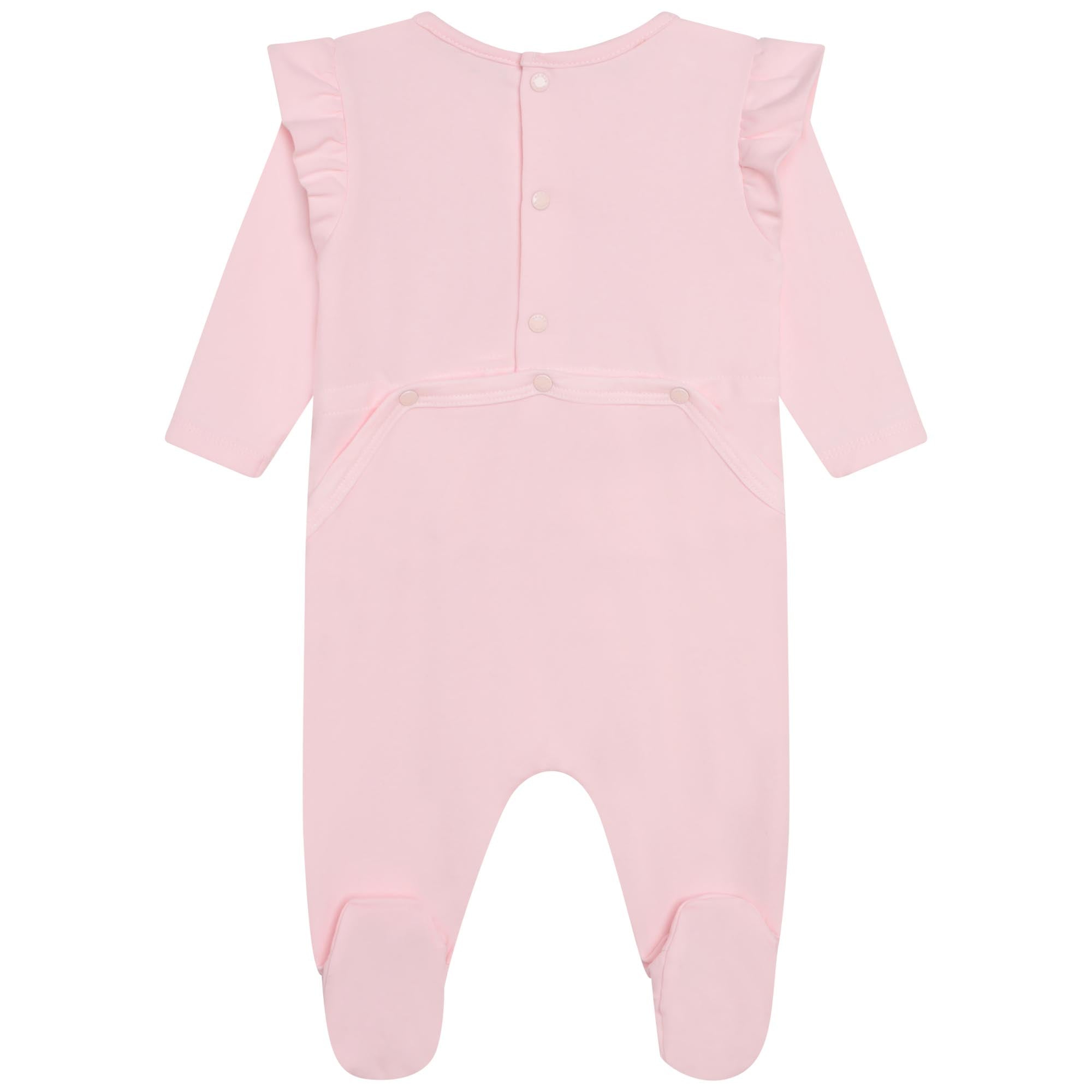 Kenzo Baby Girls Tiger Logo Sleepsuit Pink 1M