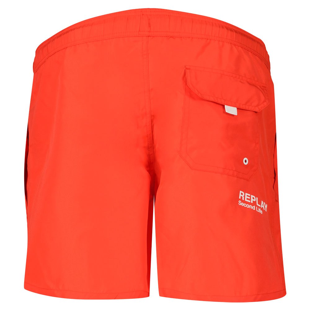 Replay Mens Logo Swim Shorts Orange M