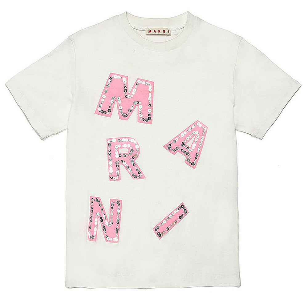 Marni Girls T-shirt Logo Patch White﻿ 6Y White