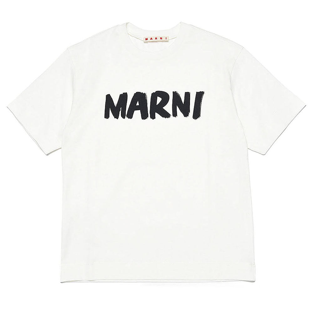 Marni Girls Logo Print T-shirt White 12Y