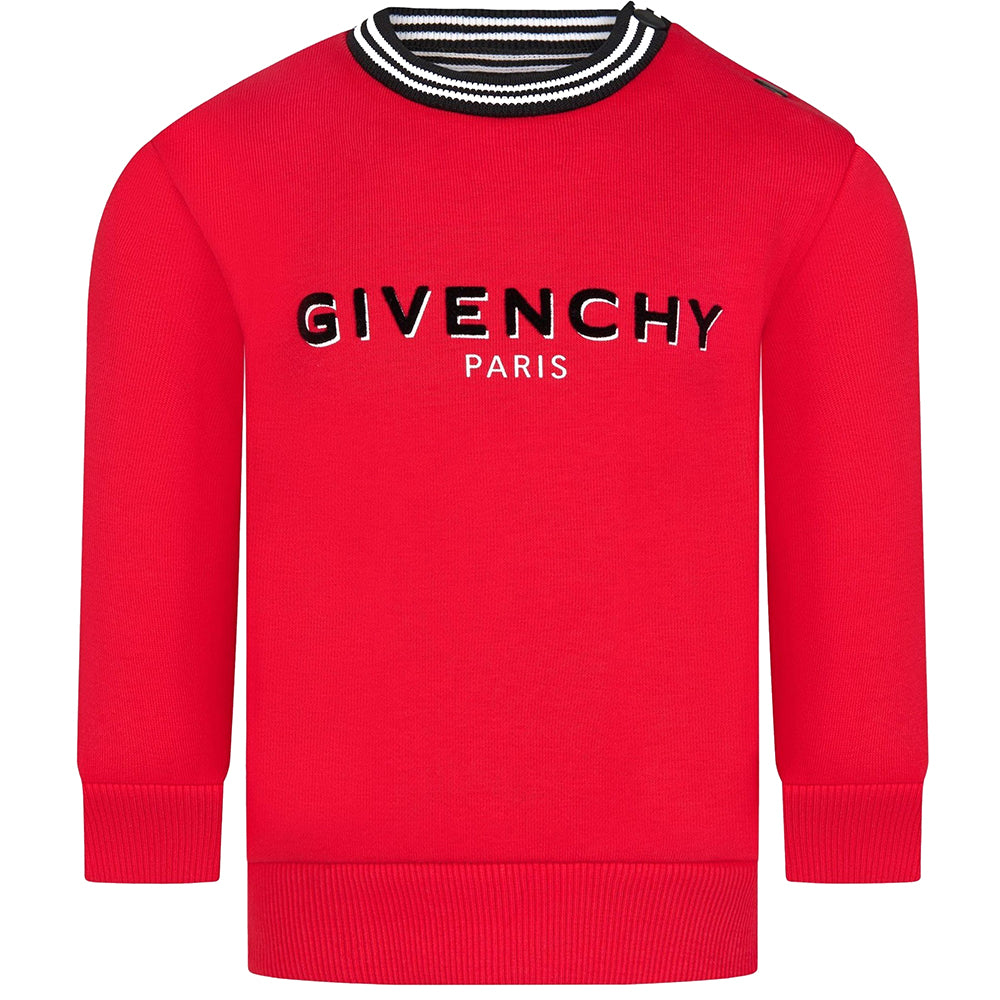 Givenchy Boys Cotton Logo Sweatshirt Red - 6M
