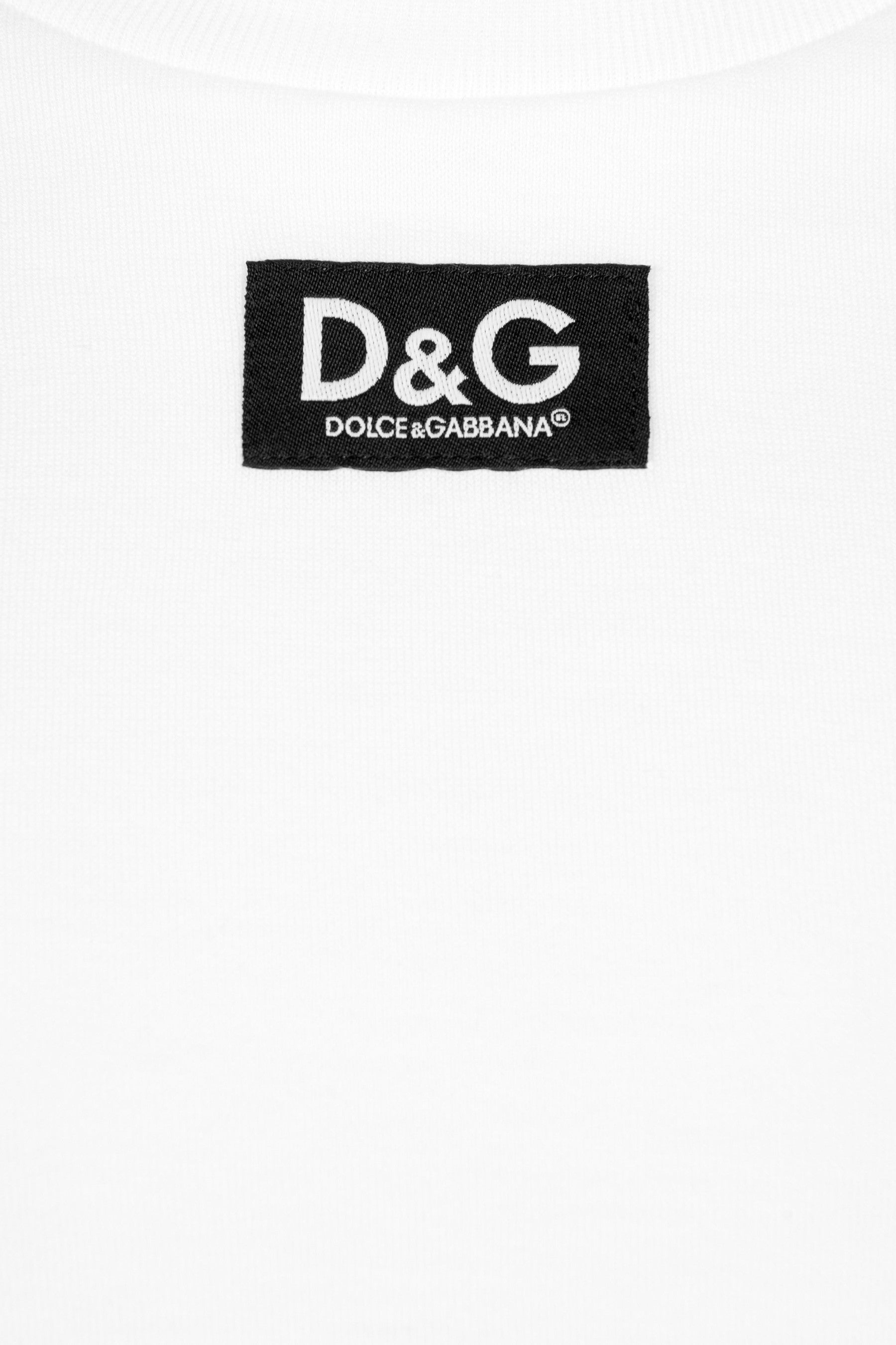 Dolce & Gabbana Kids White Patch Logo T Shirt 8Y