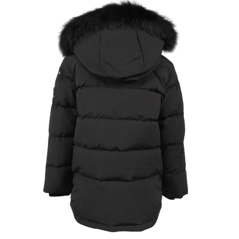 Moose Knuckles Kids Unisex 3q Fur Jacket Black M