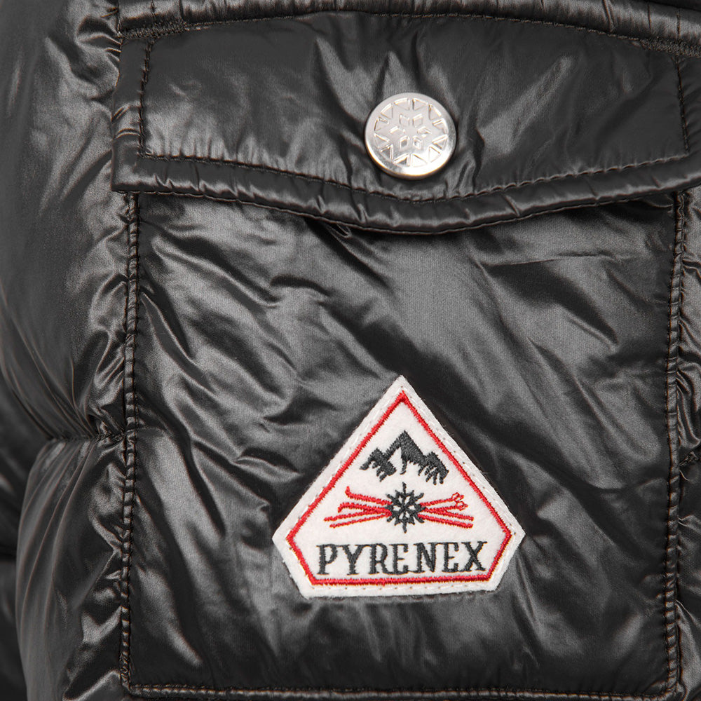 Pyrenex Girl Authentic Shiny Fur Jacket Black 14Y