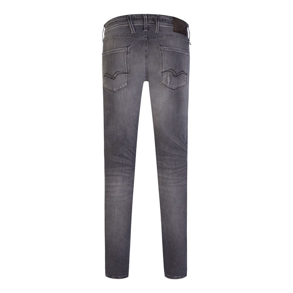 Replay Mens Broken And Repaired Ambass Jeans Grey W36 L32