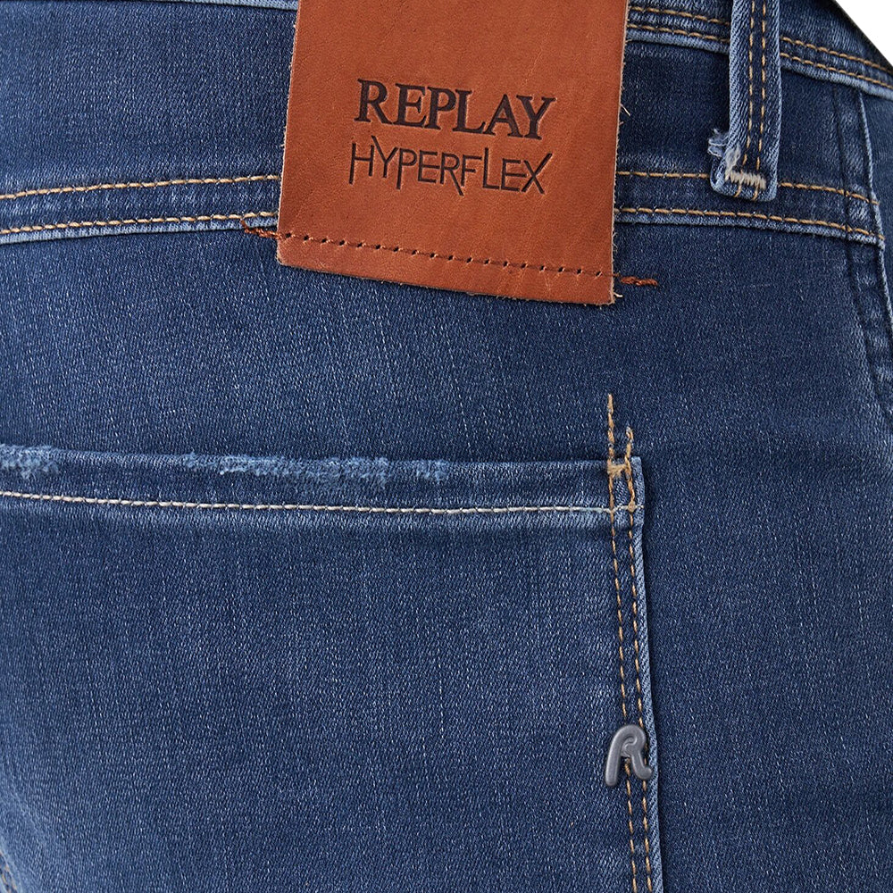 Replay Mens Broken And Repaired Jeans Blue 40 34